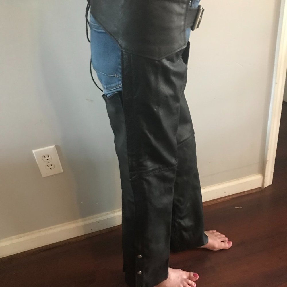 Interstate Leather Motorcycle Chaps Size Small - image 7